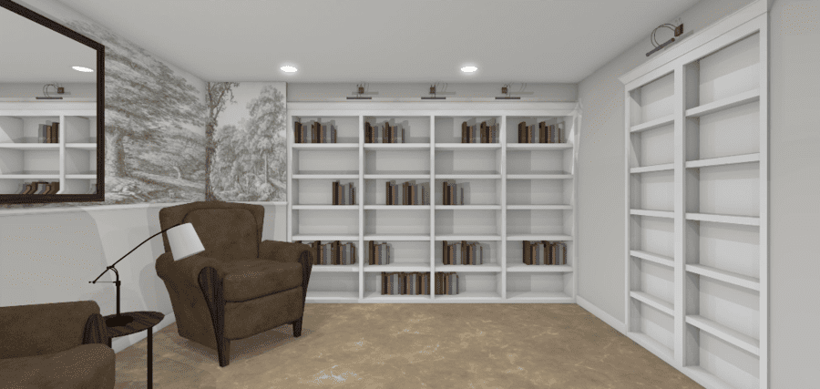 Elizabethtown Basement Remodel design rendering