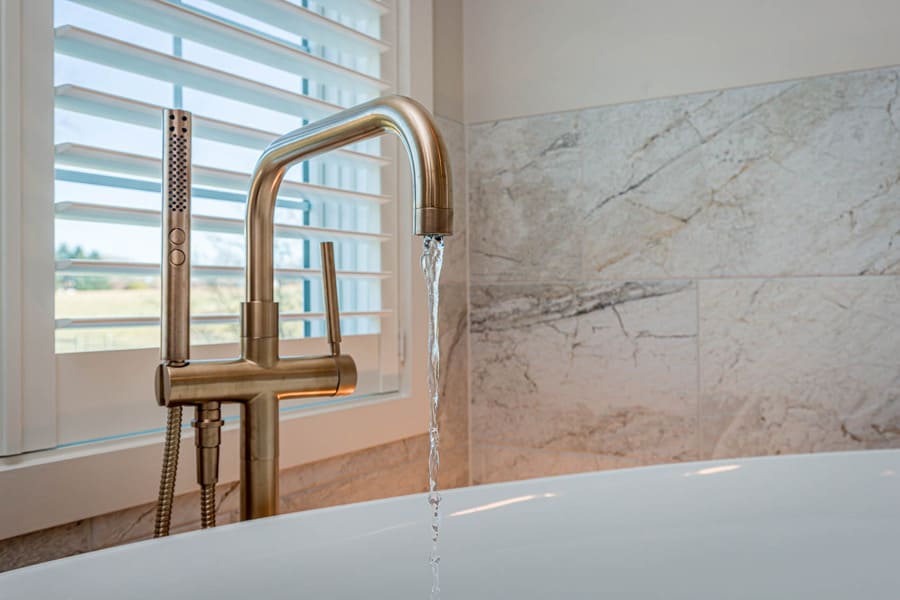 bathtub faucet in Lampeter-Strasburg Primary bathroom Remodel