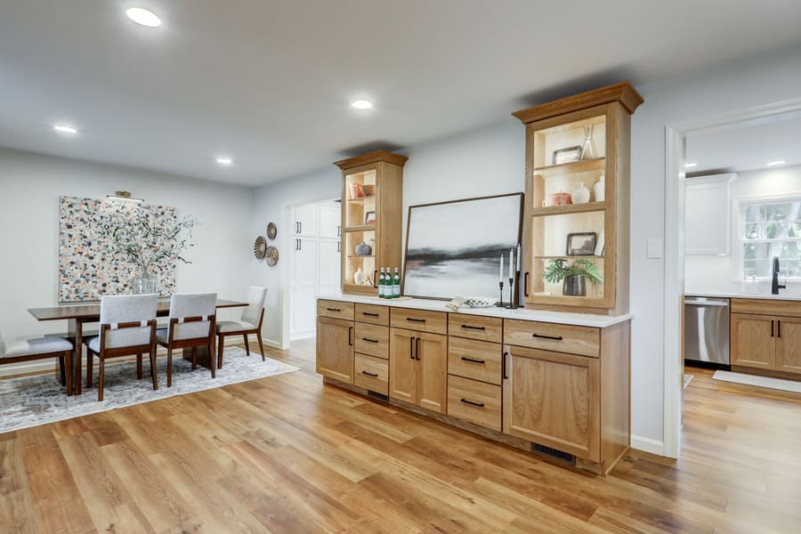 built in storage cabinets in landisville dining room