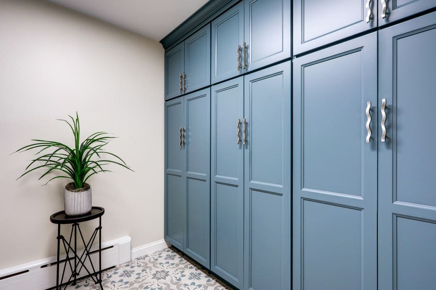 floor to ceiling cabinets in lancaster laundry room addition