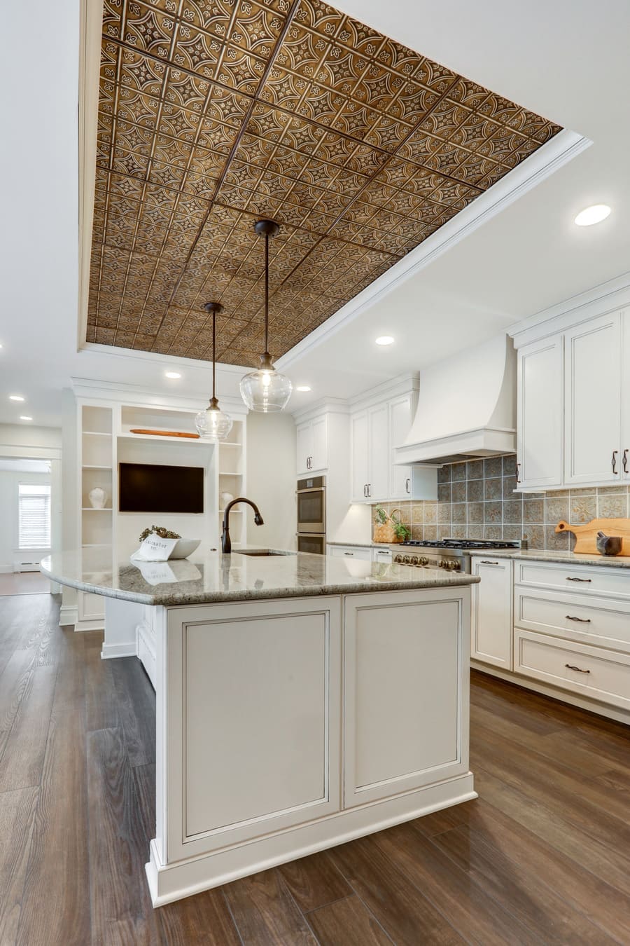 tin ceiling in Lancaster Kitchen Remodel