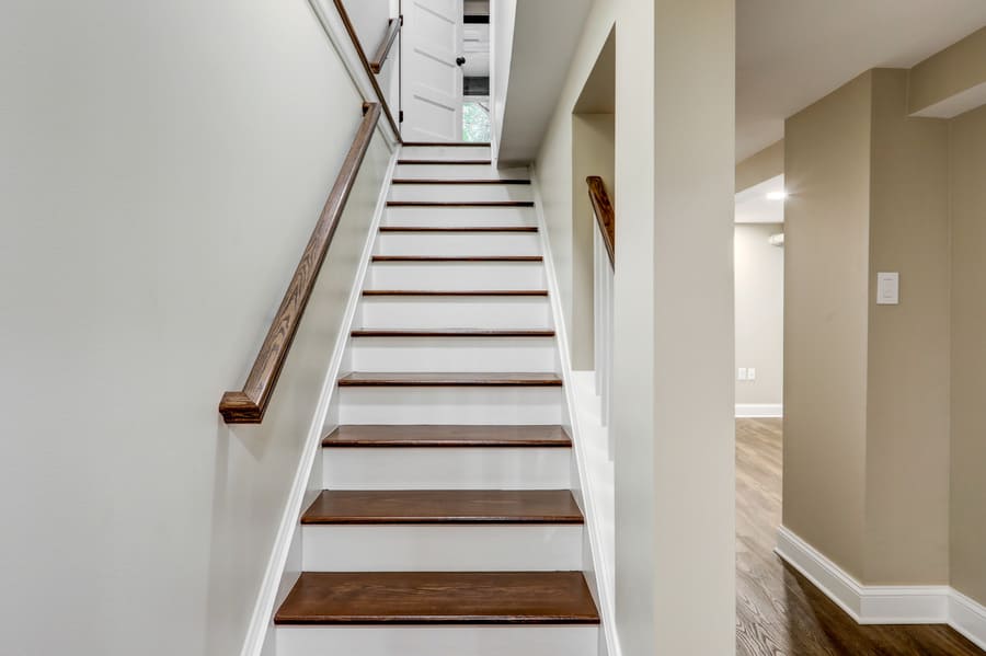 basement stair reconfiguration in lancaster home remodel