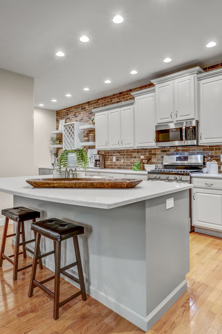 island with seating in Lampeter-Strasburg kitchen refresh