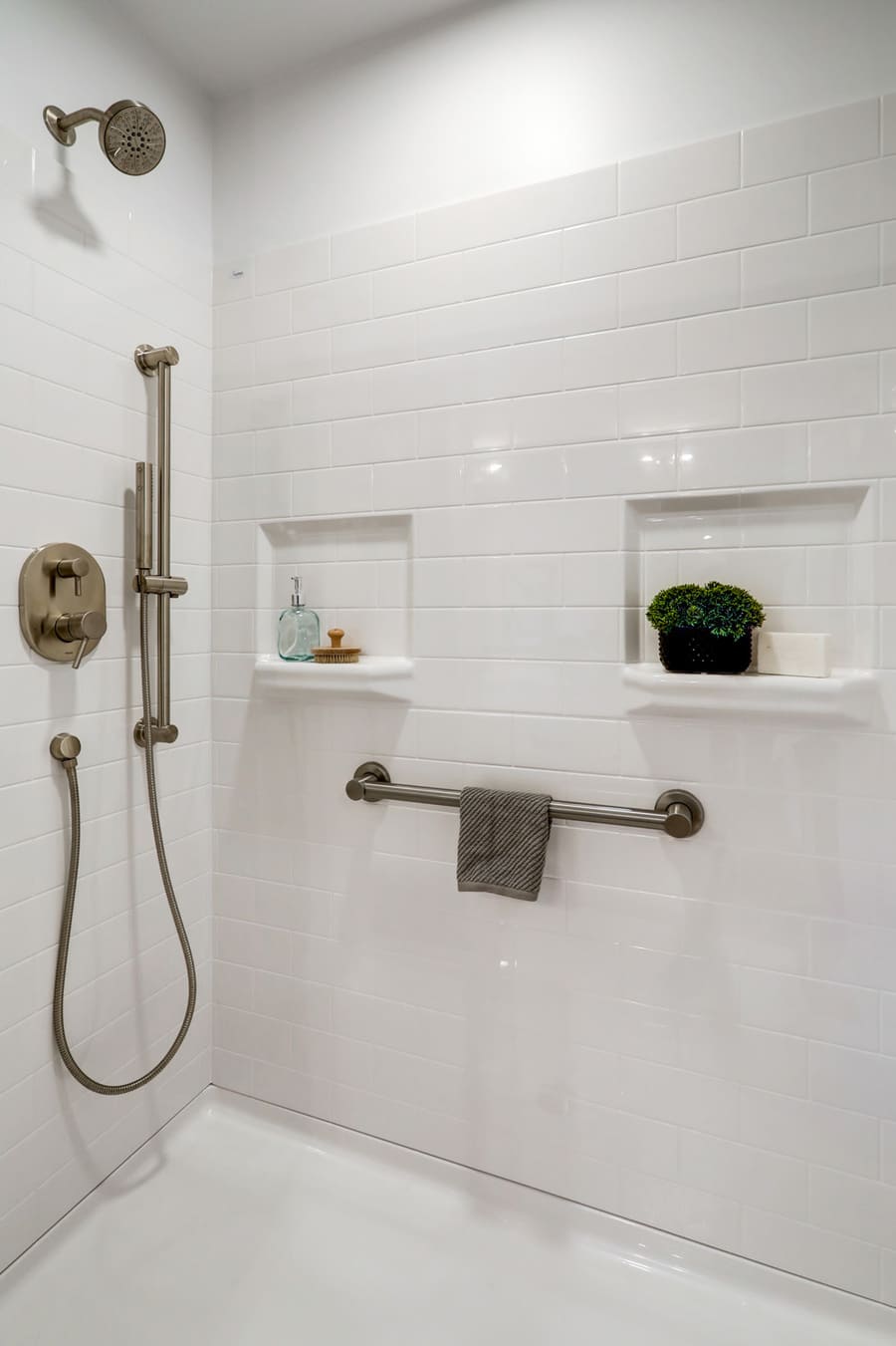 Lancaster Historic home bathroom addition with shower niche