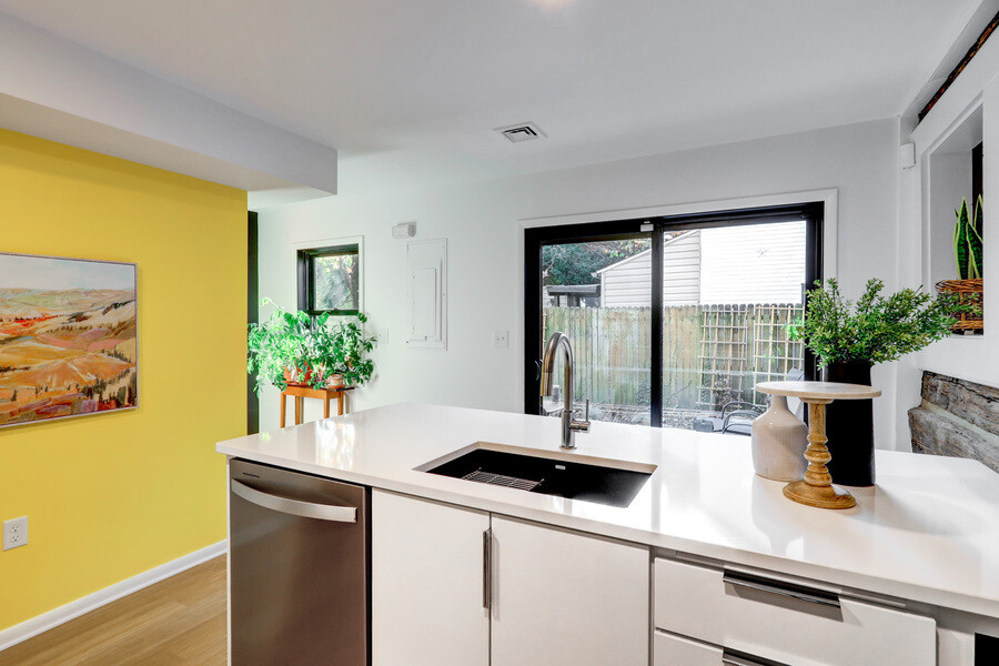 Lancaster Historic Home Kitchen Remodel with white quartz countertops